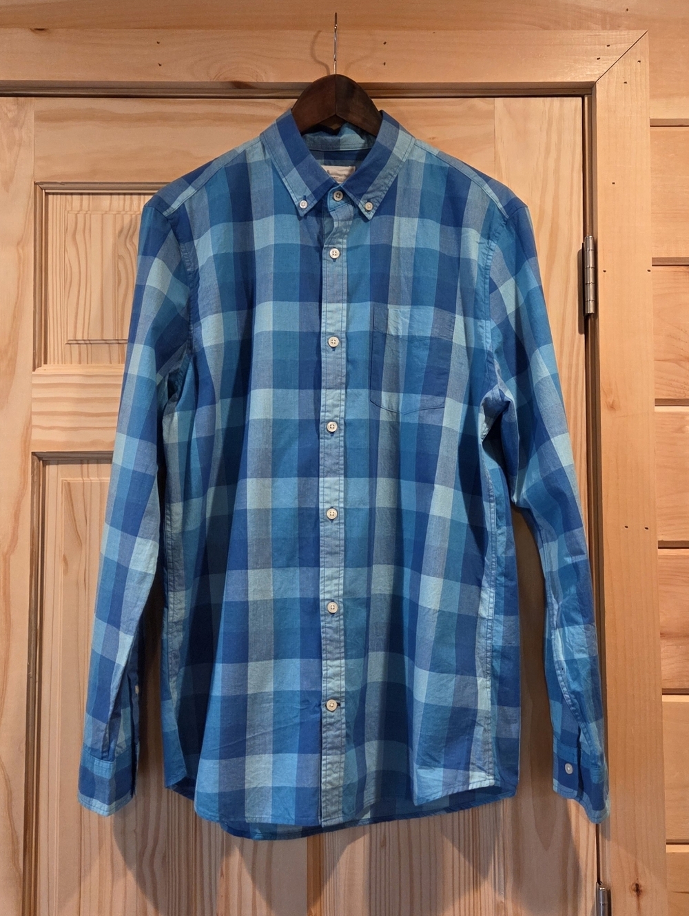 gap|slim fit button down|large